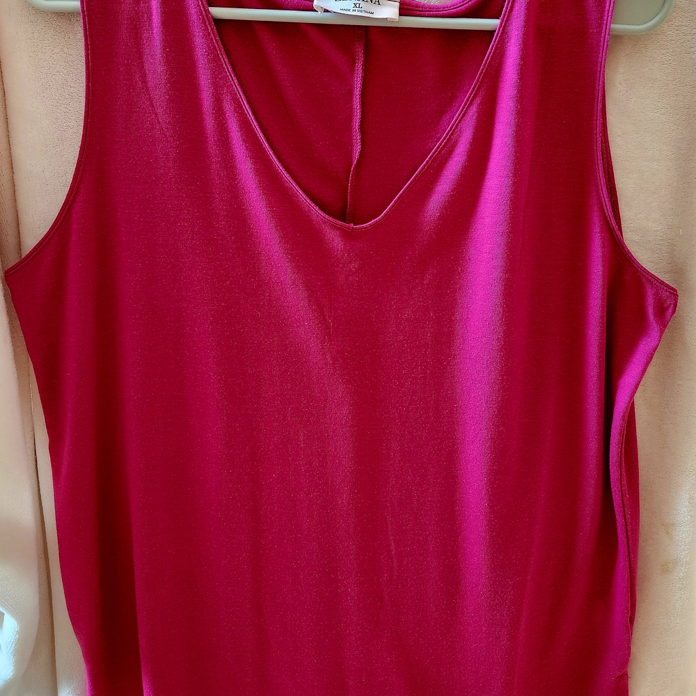 Zenana Vibrant Pink Sleeveless Top